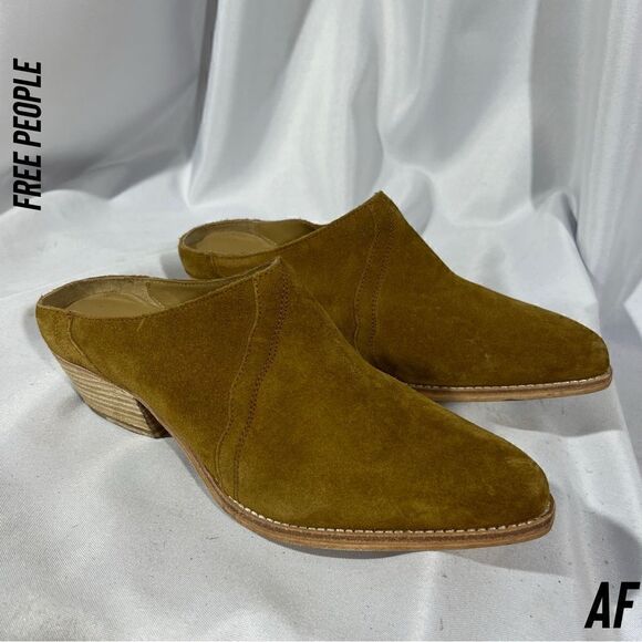 FREE PEOPLE NEW FRONTIER WESTERN MULES IN CAMEL TAN NEW SIZE 40 - Picture 5 of 7